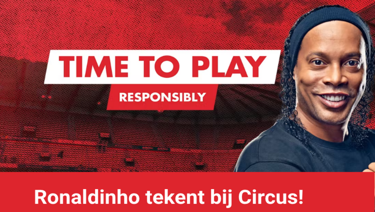 Ronaldinho-foto en Circus-logo